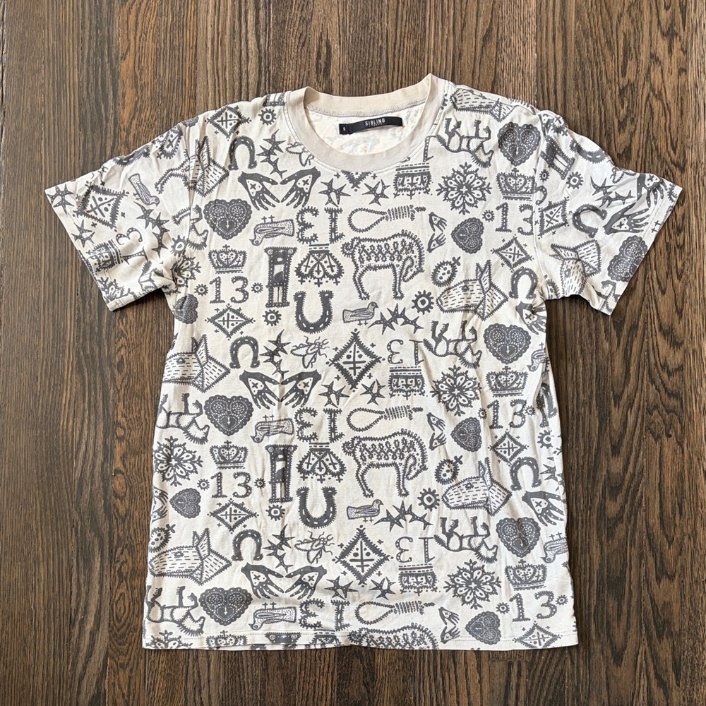 Sibling Printed Cotton-Jersey Oversized T-Shirt